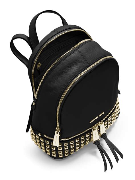 michael kors backpack purse rhea|Michael Kors rhea studded backpack.